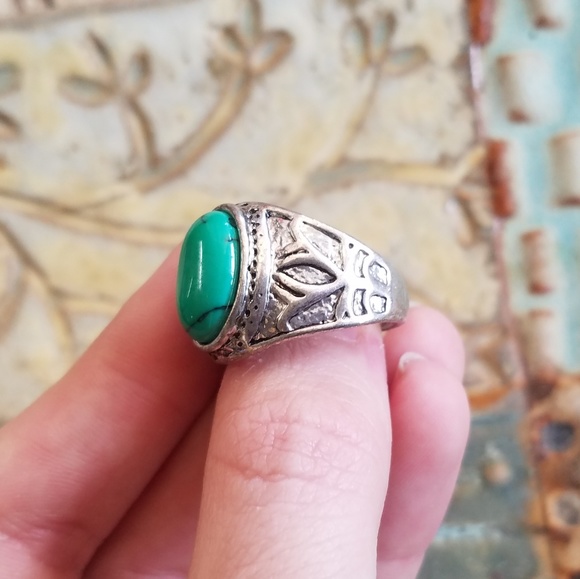 Faux Turquoise Ring - Picture 2 of 6